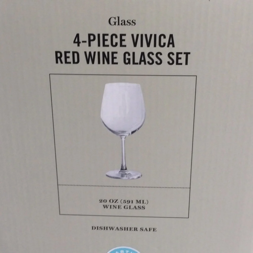 Martha Stewart Clear Red Wine Glass Set NWOT *